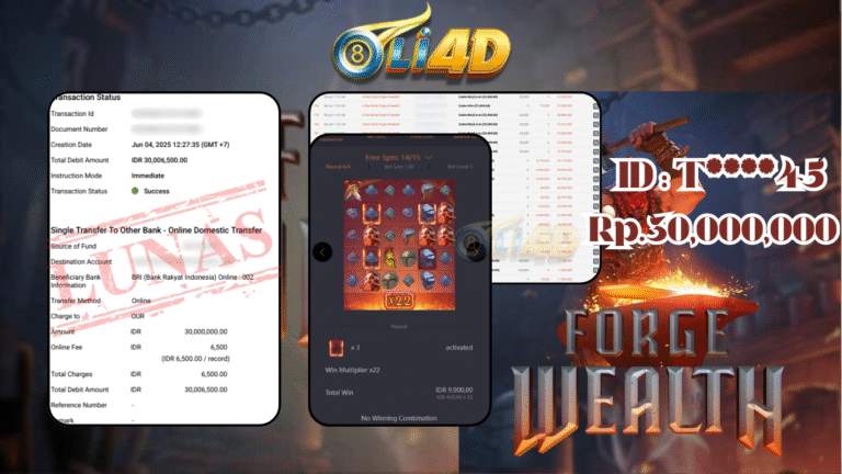 BUKTI JACKPOT KEMENANGAN Rp.30,000,000 SITUS OLI4D