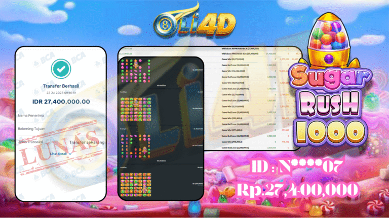 BUKTI JACKPOT KEMENANGAN Rp.27,400,000 SITUS OLI4D