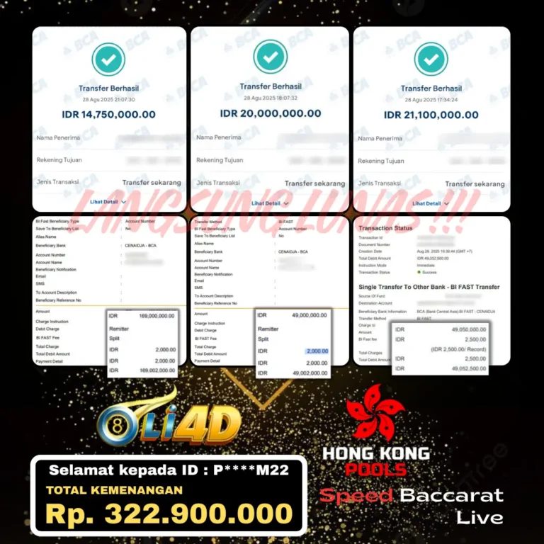 BUKTI JACKPOT TOTAL KEMENANGAN Rp.322,900,000 DI SITUS OLI4D