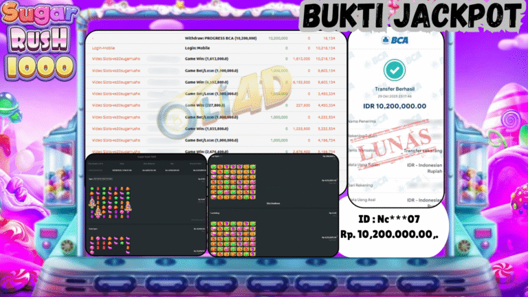 BUKTI JACKPOT KEMENANGAN Rp.10,200,000 DI SITUS OLI4D
