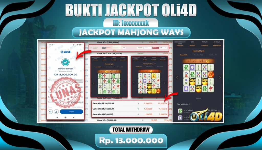 bukti jp 13 juta