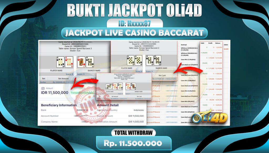 bukti jackpot