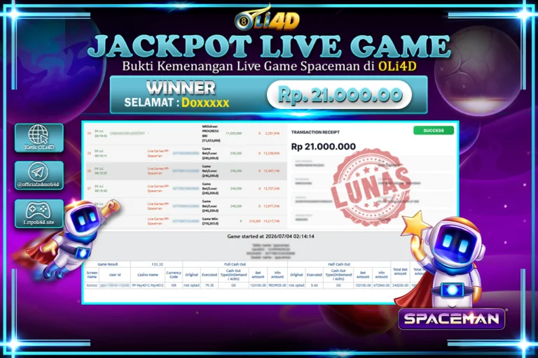 bukti jackpot
