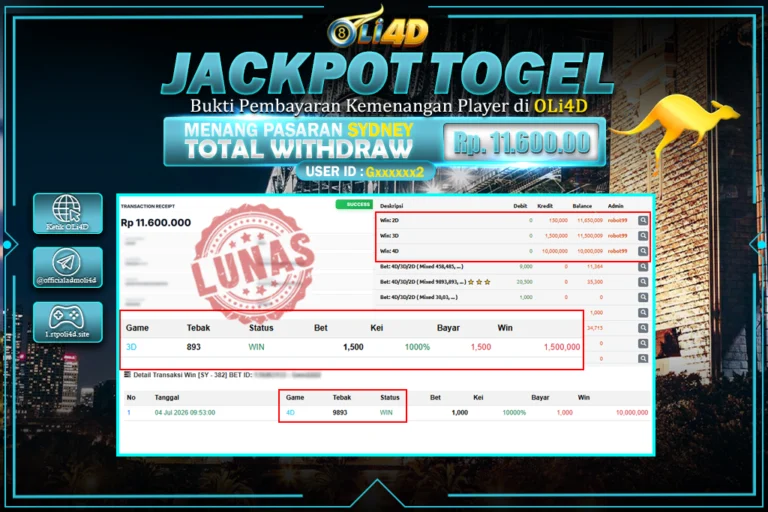 bukti jackpot