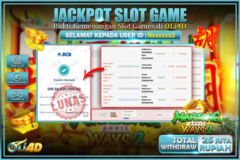 bukti jackpot