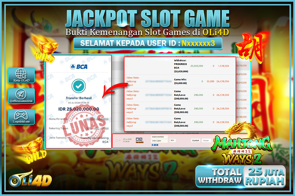 bukti jackpot