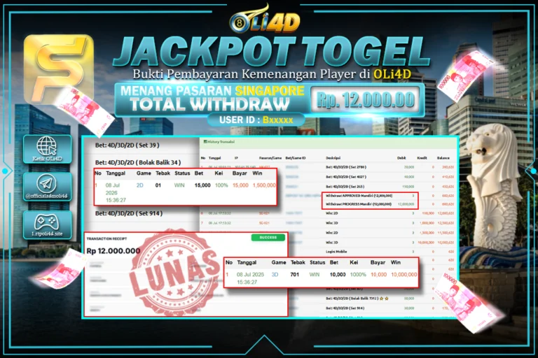 bukti jackpot