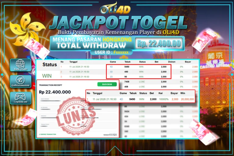 bukti jackpot