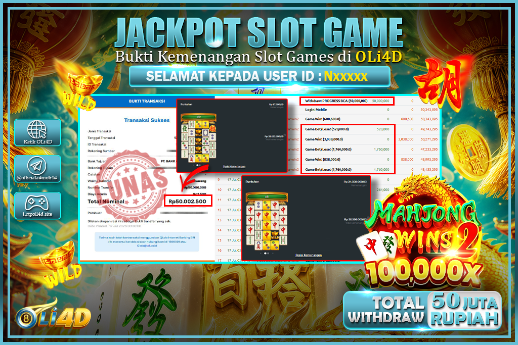 bukti jackpot