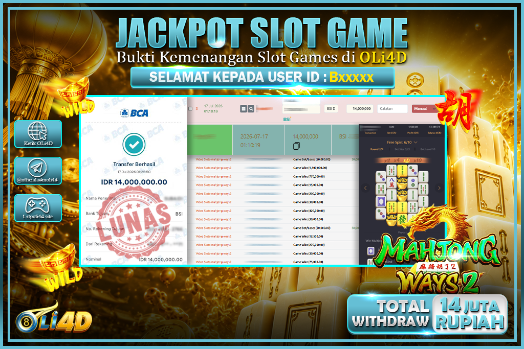 bukti jackpot