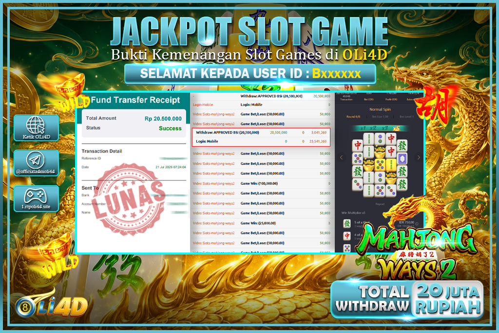 bukti jackpot