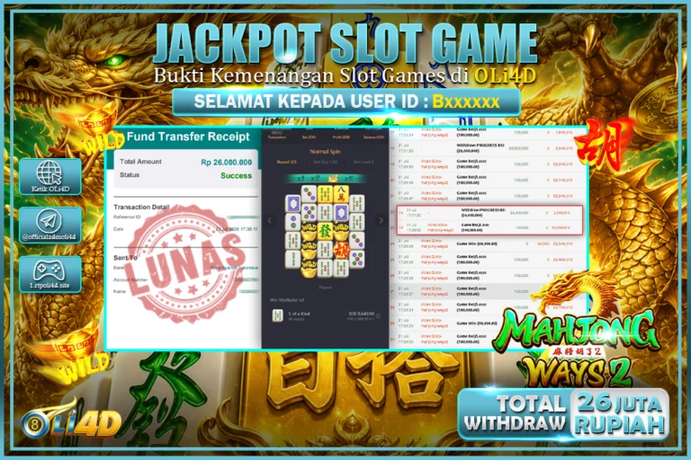 bukti jackpot