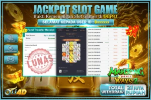 bukti jackpot