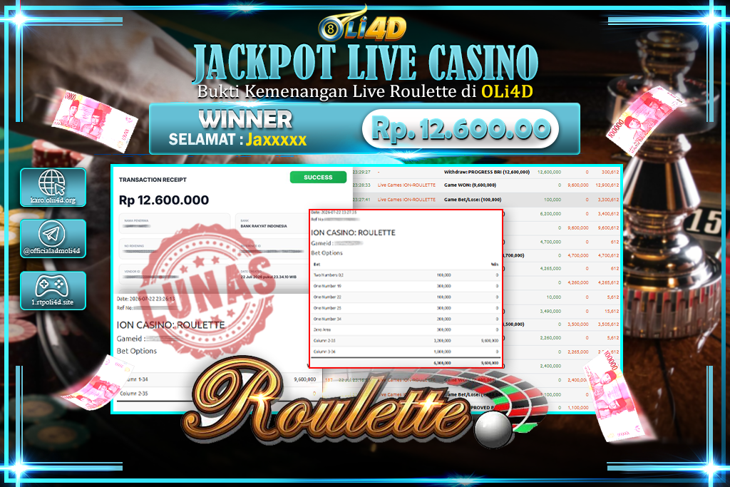 bukti jackpot