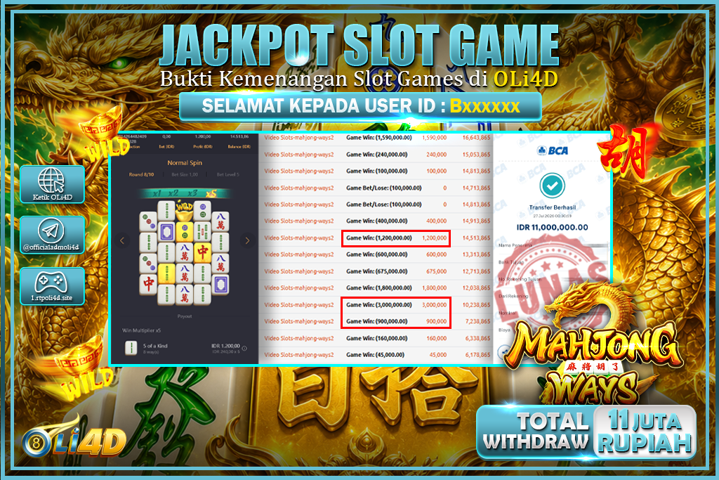 bukti jackpot