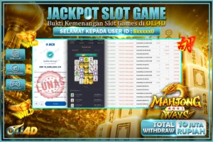 bukti jackpot