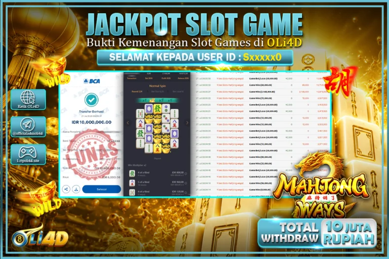 bukti jackpot