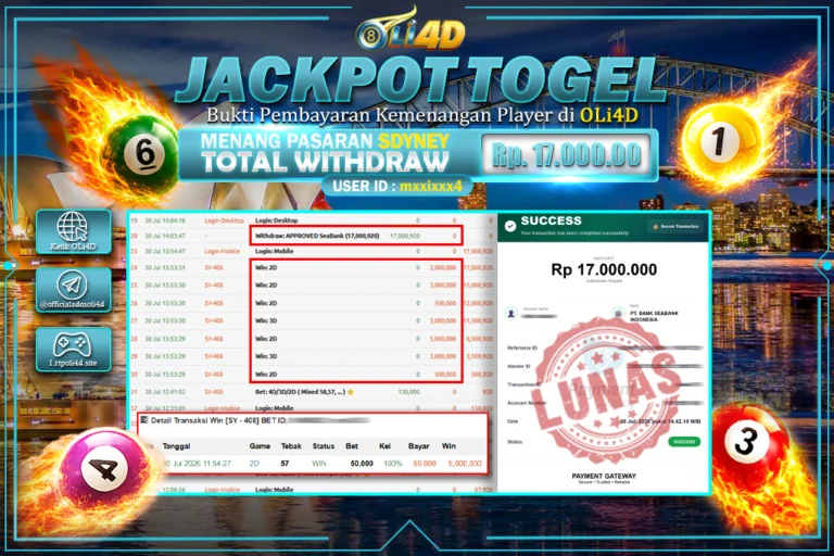 bukti jackpot 40