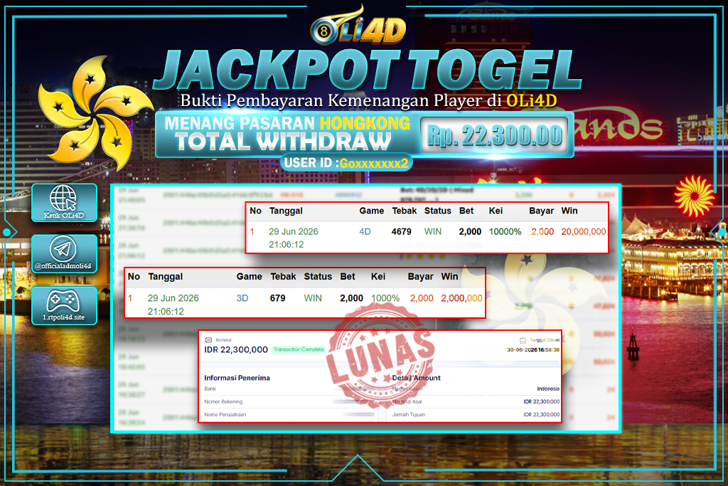 bukti jackpot 6
