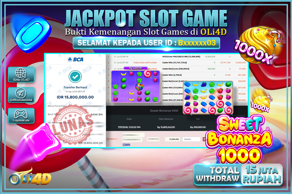 bukti jackpot