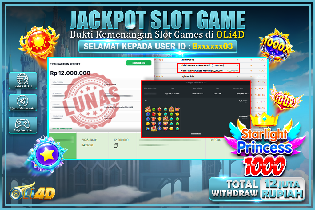 bukti jackpot